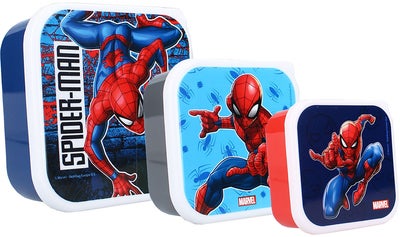 Marvel Spider-Man 3 in 1 Snackboks Let's Eat!, Navy