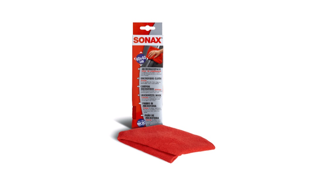 SONAX Microfiber Klud Exteriør Rød