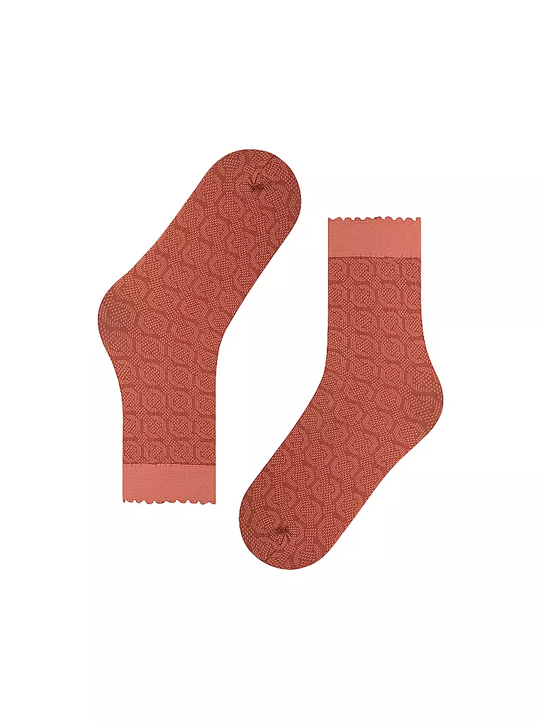 FALKE Socken HOARDING HONEY terra orange