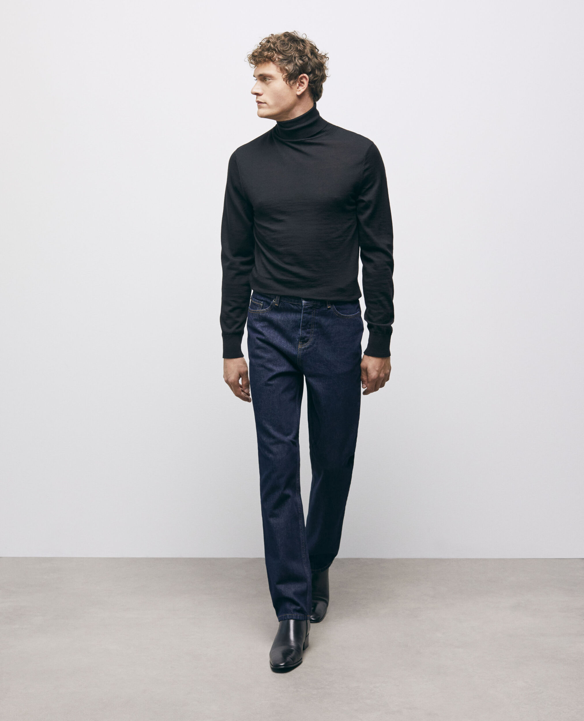 Jean droit bleu