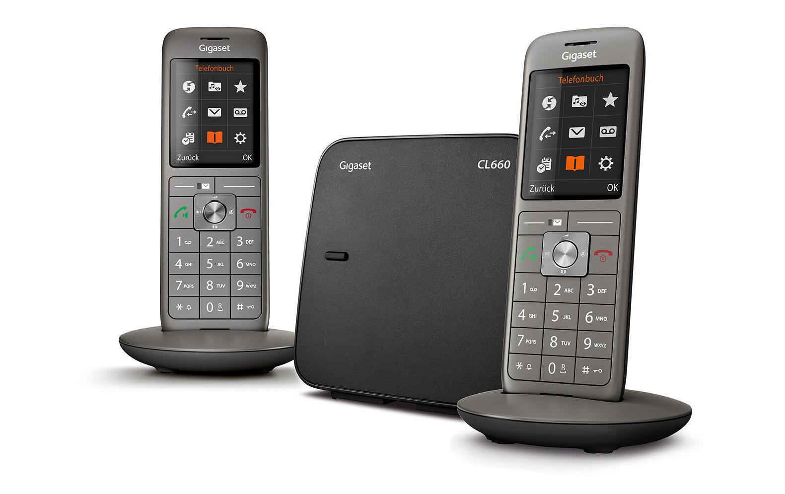 Schnurlostelefon CL660 Duo Silber<br>Analoges, kabelloses DECT-Festnetztelefon mit zwei Mobilteilen