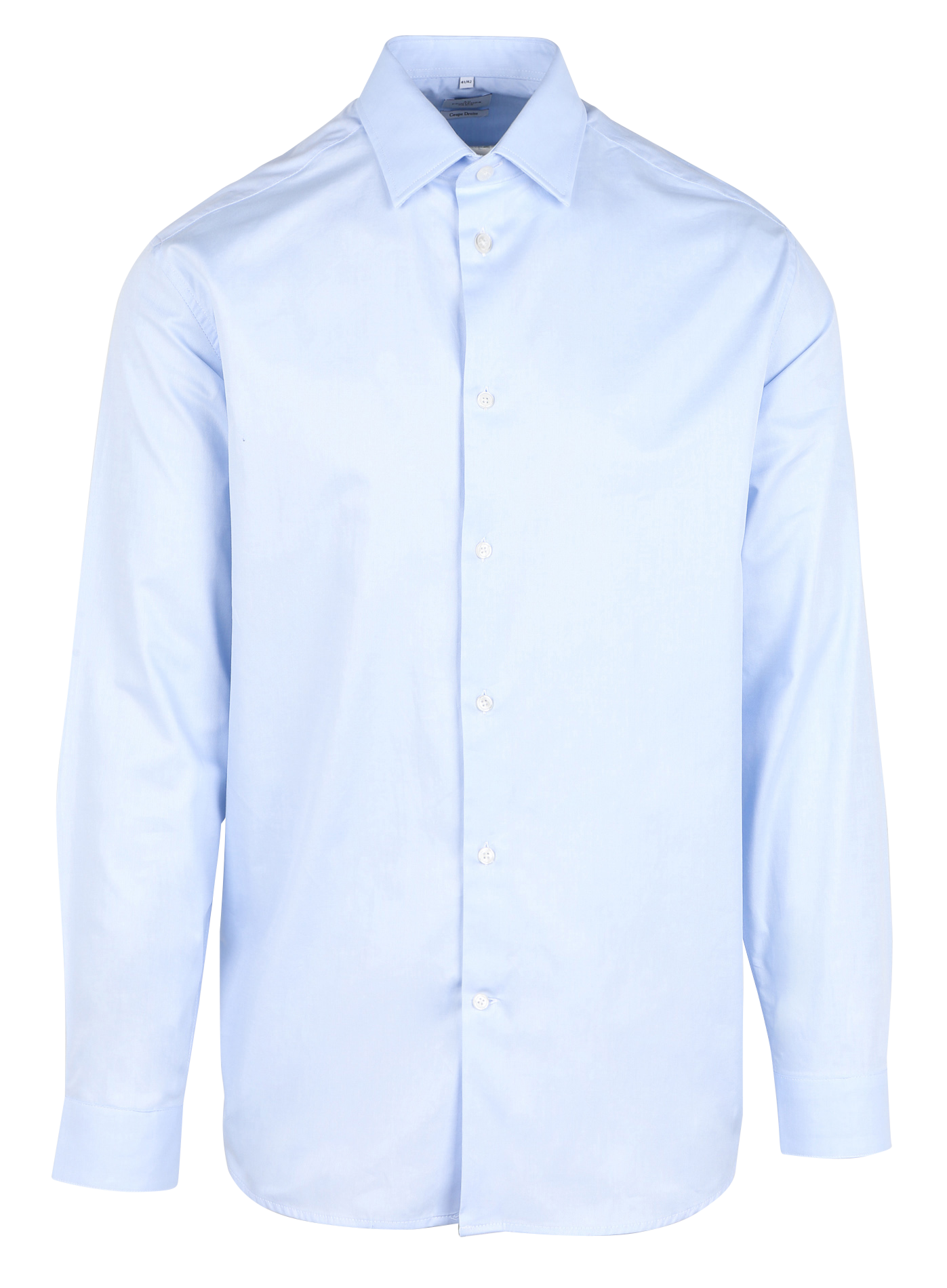 LAAVE - Chemise droite col classique en coton | Bleu
