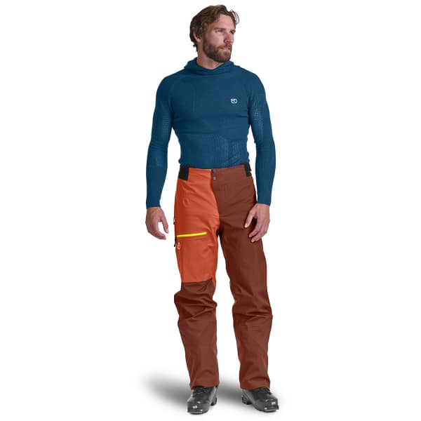 Pantalon ski de randonnée ORTOVOX 3L ORTLER PANTS M CLAY ORANGE