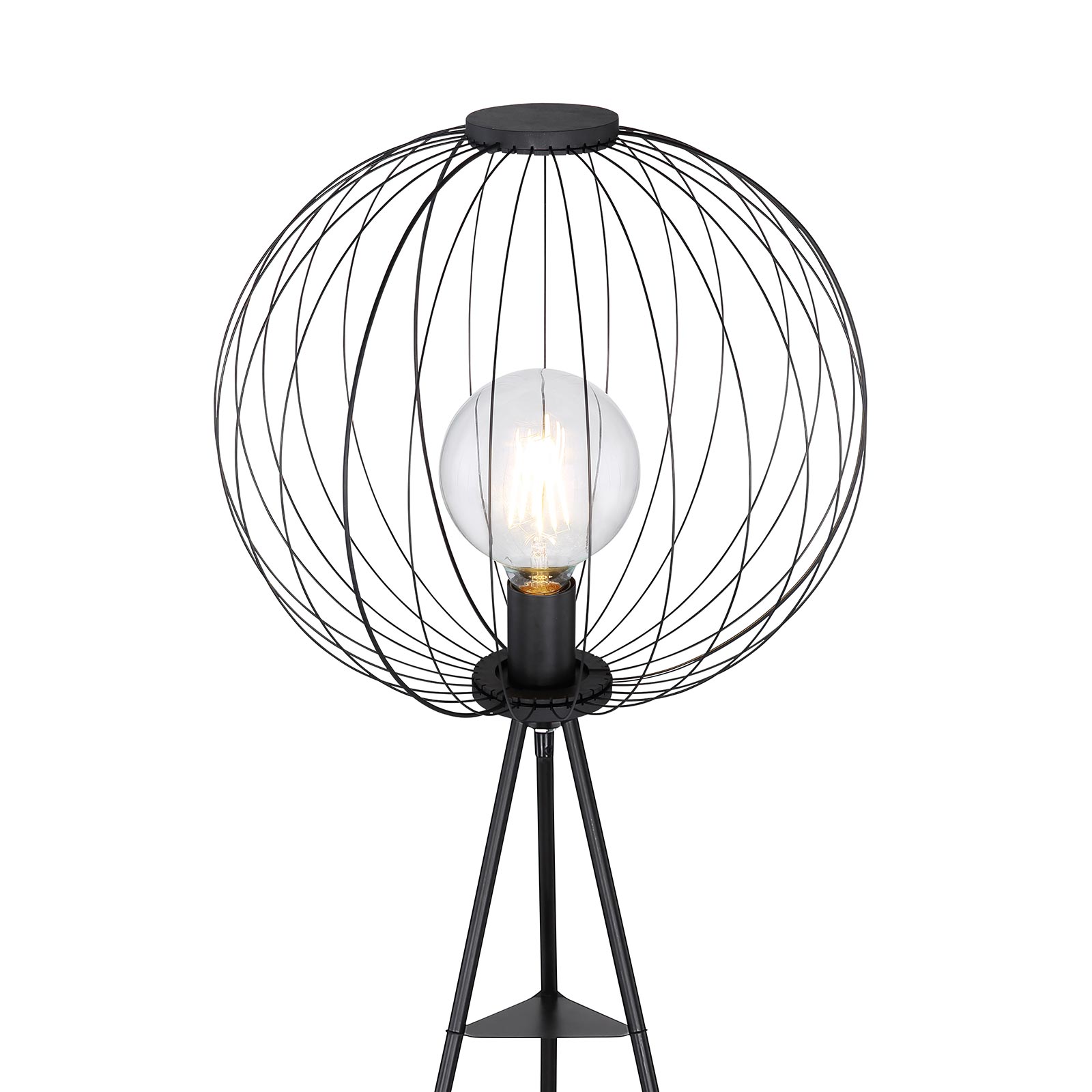 Stehleuchte - schwarz - Metall - 163,5 cm hoch