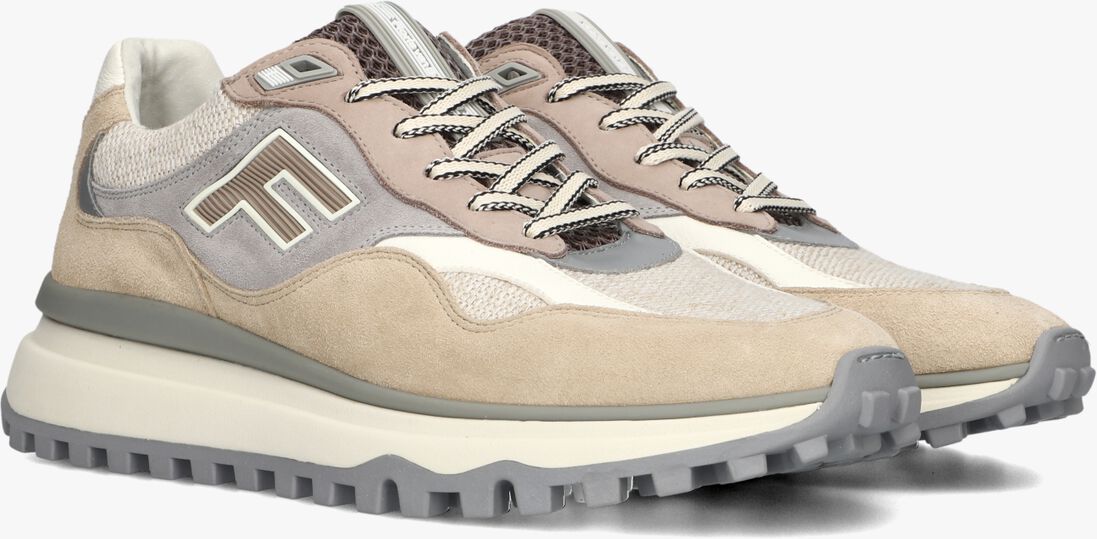 beige floris van bommel lage sneakers sfm-10238 de gripper