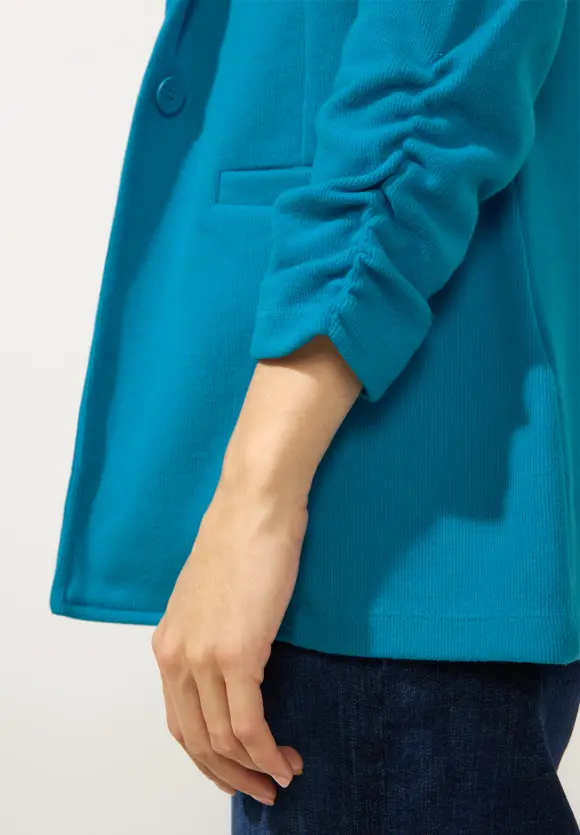 Longblazer mit Raffung - alaska blue