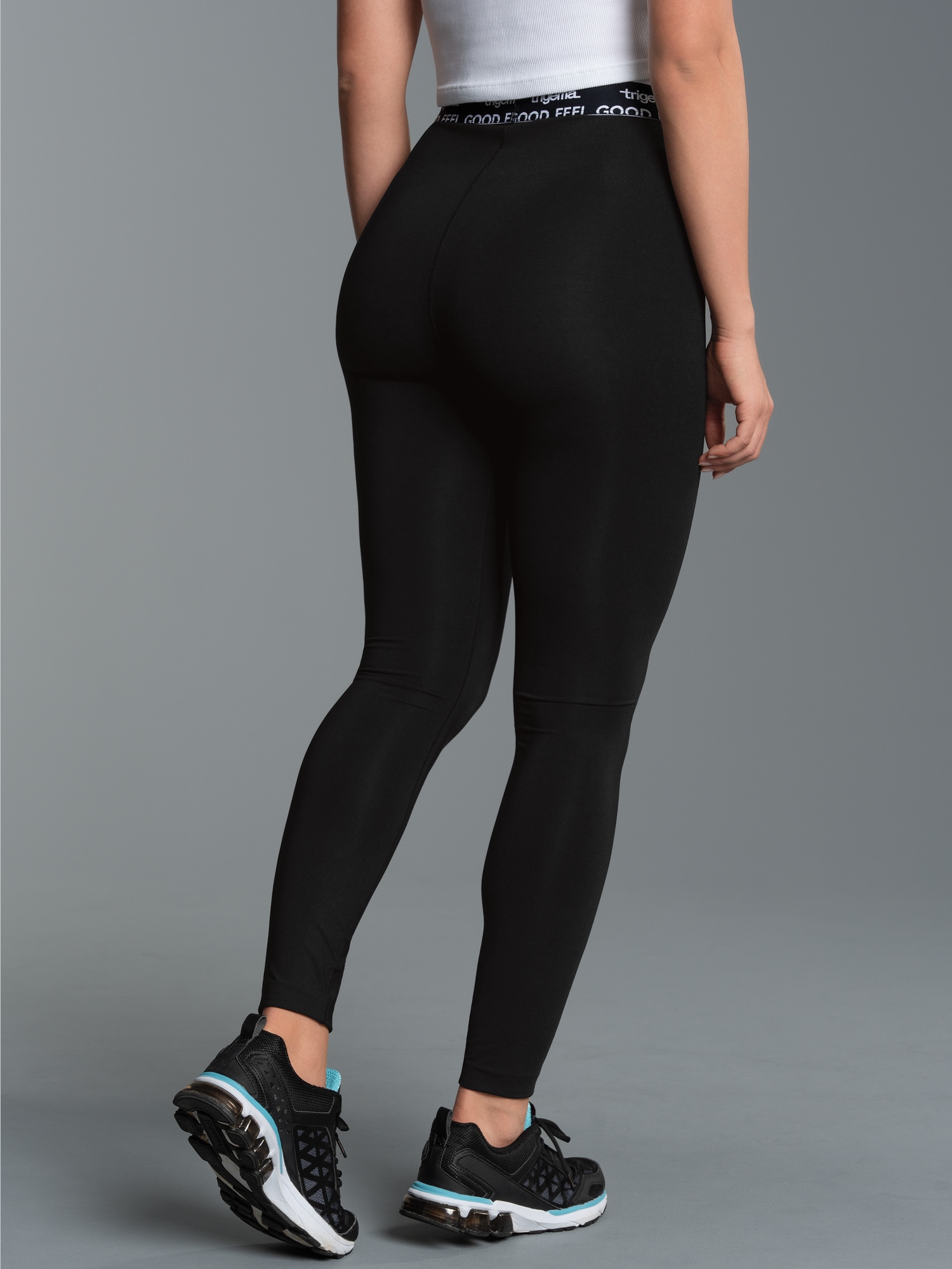 Sportleggings mit Elastikbund Schwarz