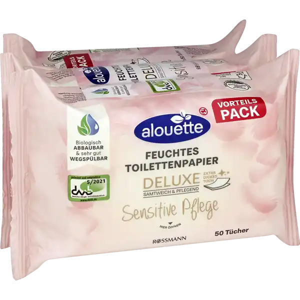 Deluxe feuchte Toilettentücher sensitiv
