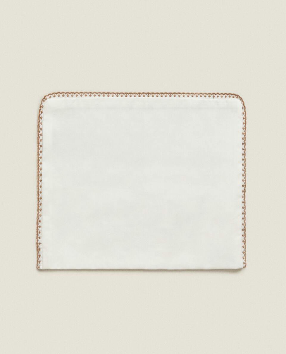 Conjunto de lençol de cima e fronha com costura decorativa