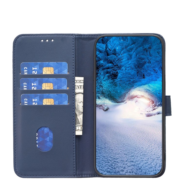 Samsung Galaxy A26 / A17 Leder Tasche Flip Cover mit Kartenfächer - Blau