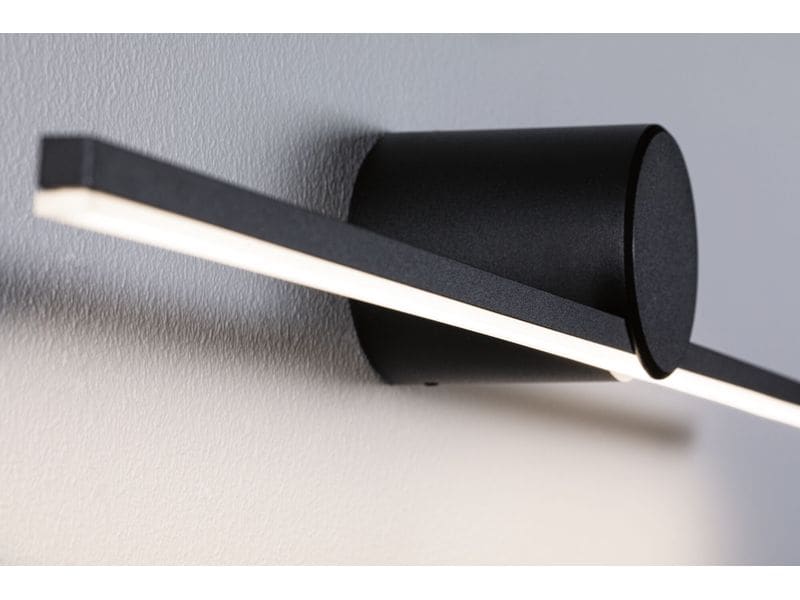 Paulmann Spiegelleuchte LED Sava 5W Schwarz Spiegelrohrleuchte mit Schutzart IP44