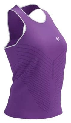 Débardeur Compressport Performance Singlet Femme Violet/Blanc
