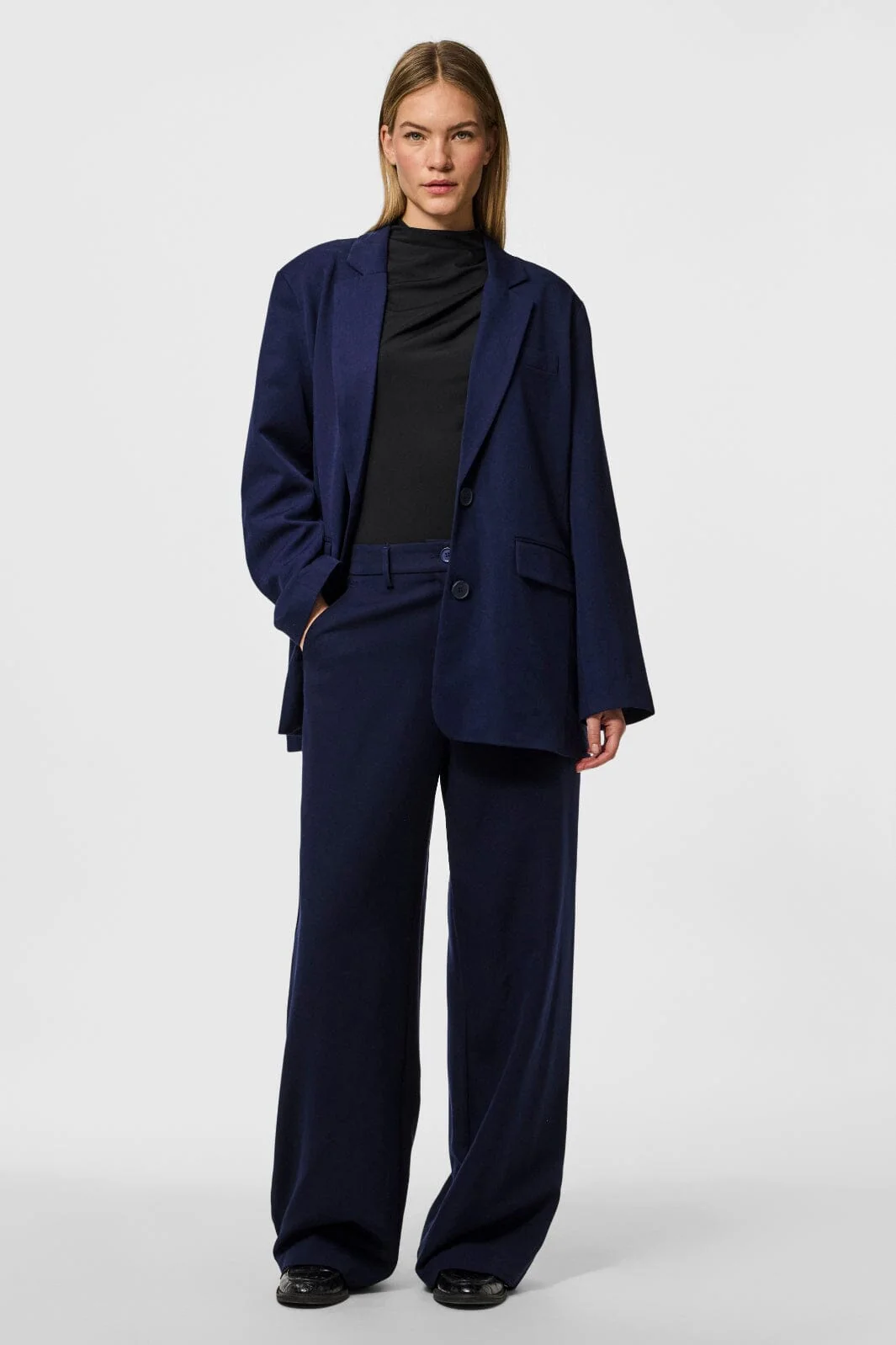 Pieces Pckamil Wide Pant 4735778 maritime blue