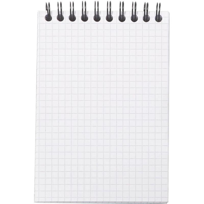 Notepad Rhodiactive 90g reliure intégrale A6 10,5x14,8 cm 160 pages petits carreaux 5x5 microperforé - Noir