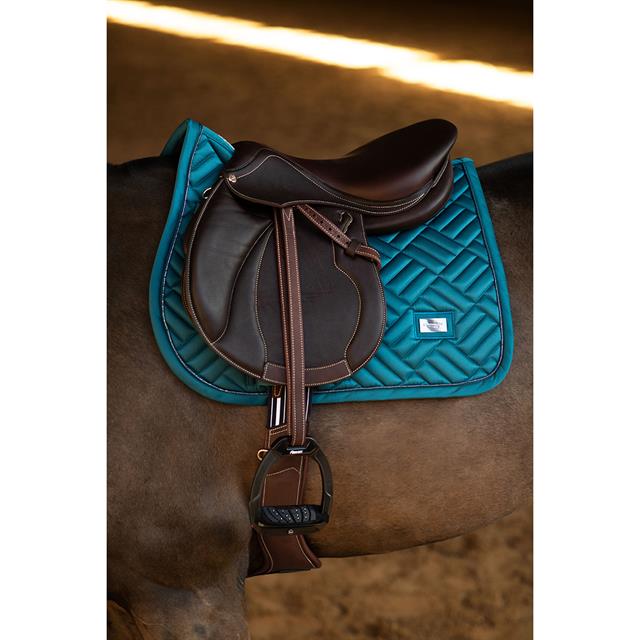 Zadeldek Equestrian Stockholm Modern Teal Blue Springen Blauw