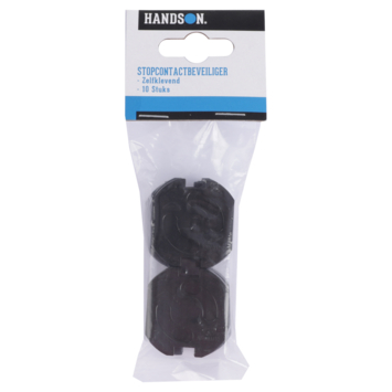 Handson Stopcontactbeveiliger Zwart 10 stuks
