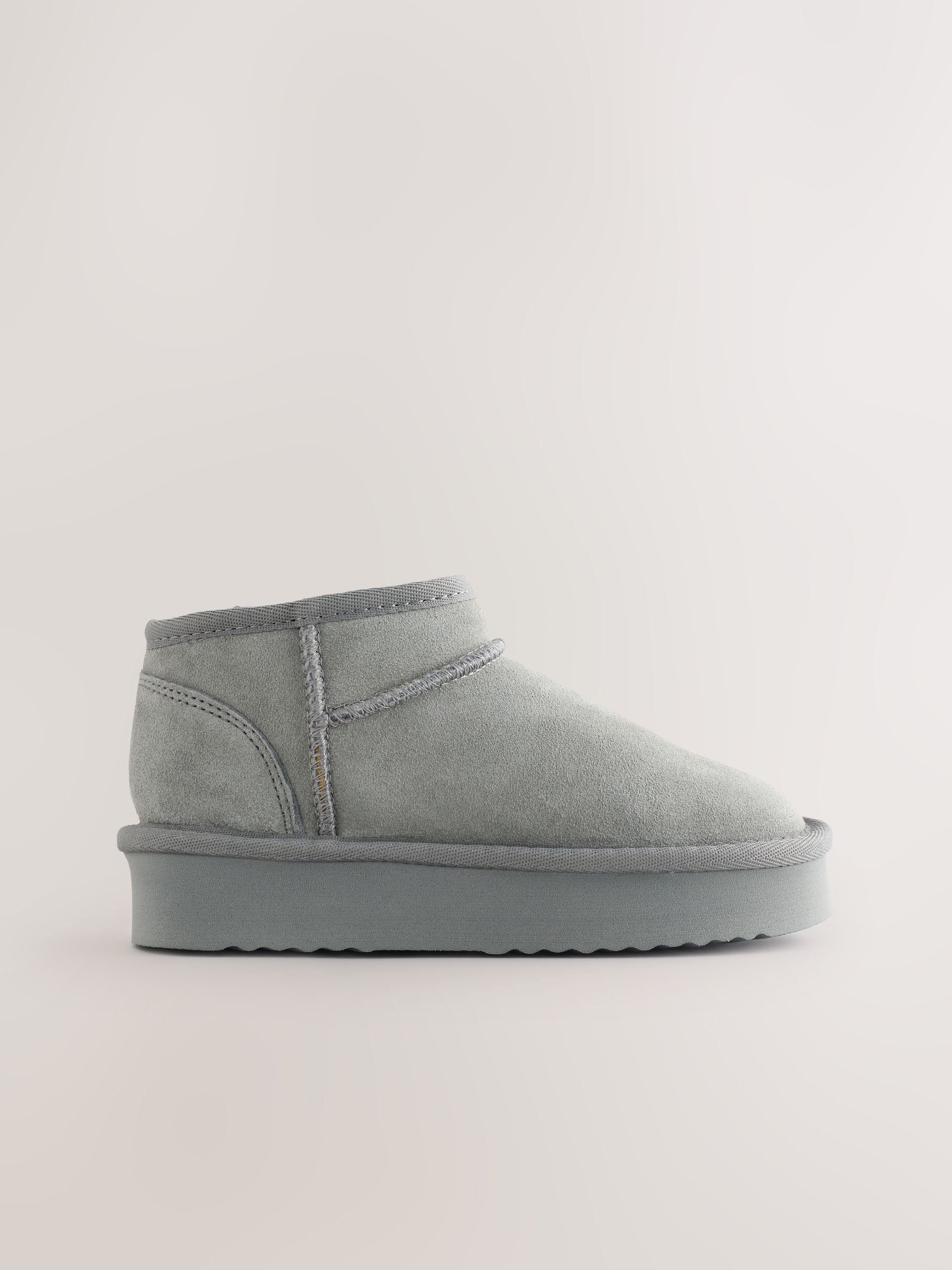 Grijs - Lage schoenen mini warmgevoerde waterafstotende suède Boots