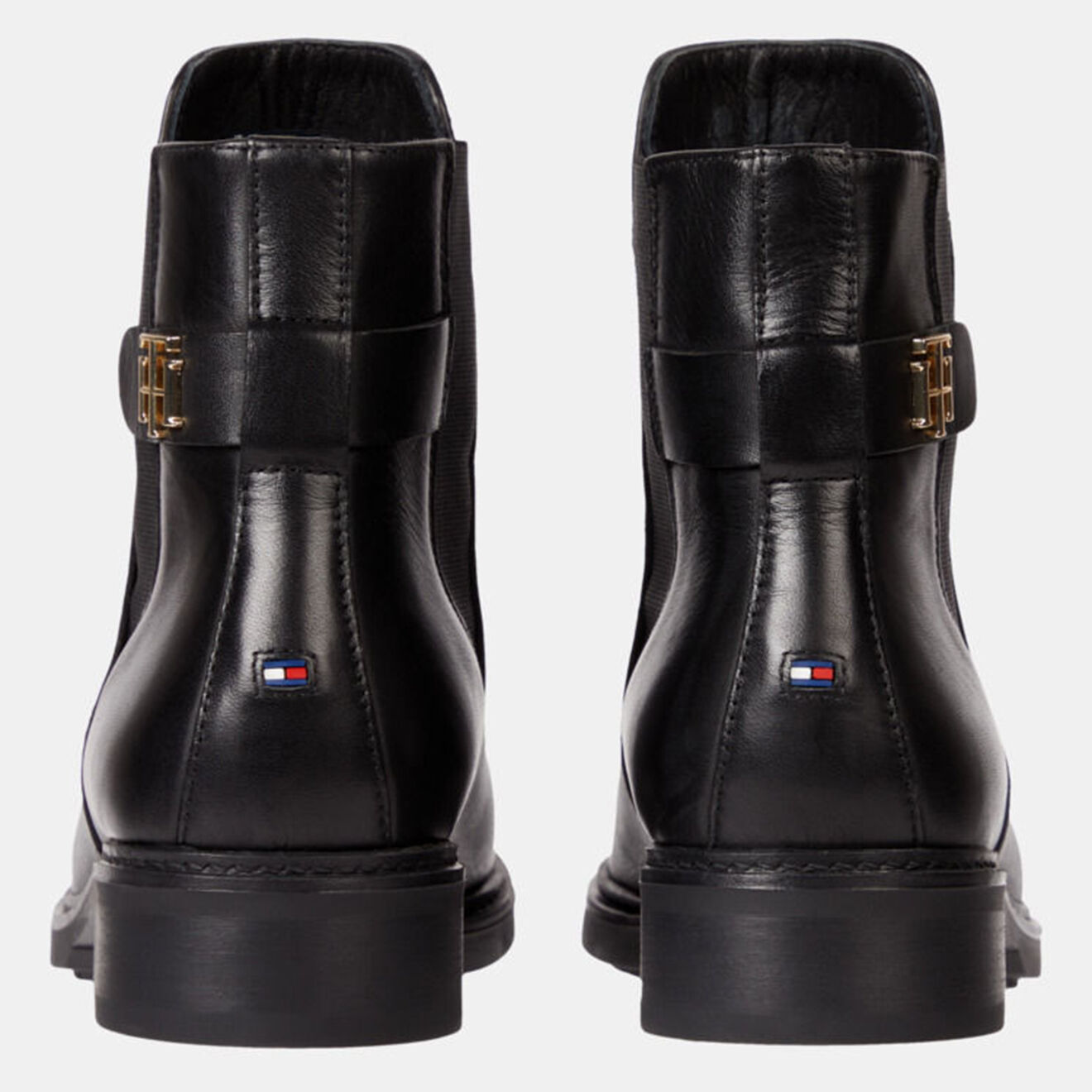 Tommy Hilfiger Chelsea boots en Cuir Hardware noires