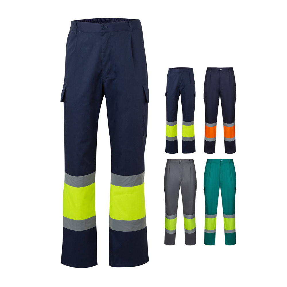Velilla 36138 - Pantalon bicolore en sergé (190g/m²), en coton (20%) et polyester (80%)