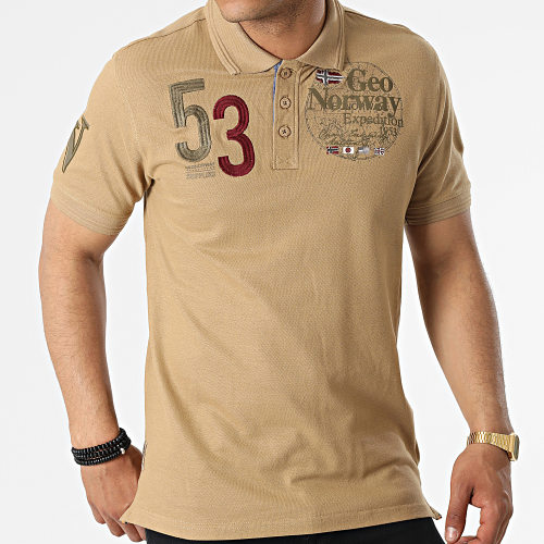 Polo Manches Courtes Kelan Beige Foncé