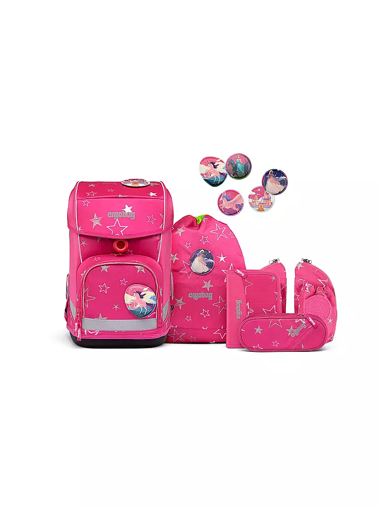 ERGOBAG Schultaschen Set 5-tlg. Cubo Light - SternzauBär pink