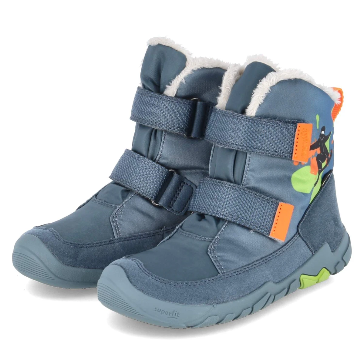 SuperfitSnowboots TRACE - blau/orange