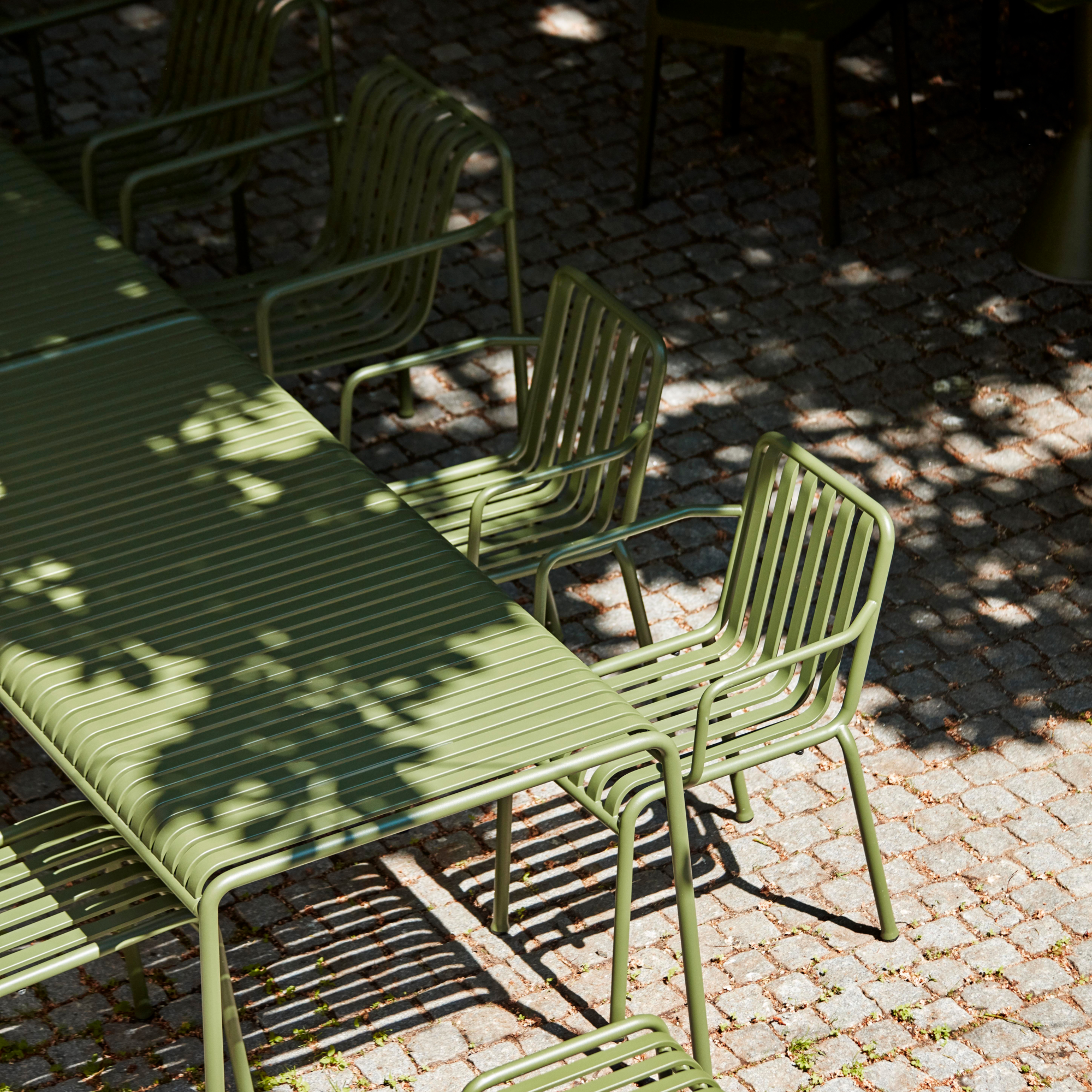 Tuinstoel Palissade met armleuning olive
