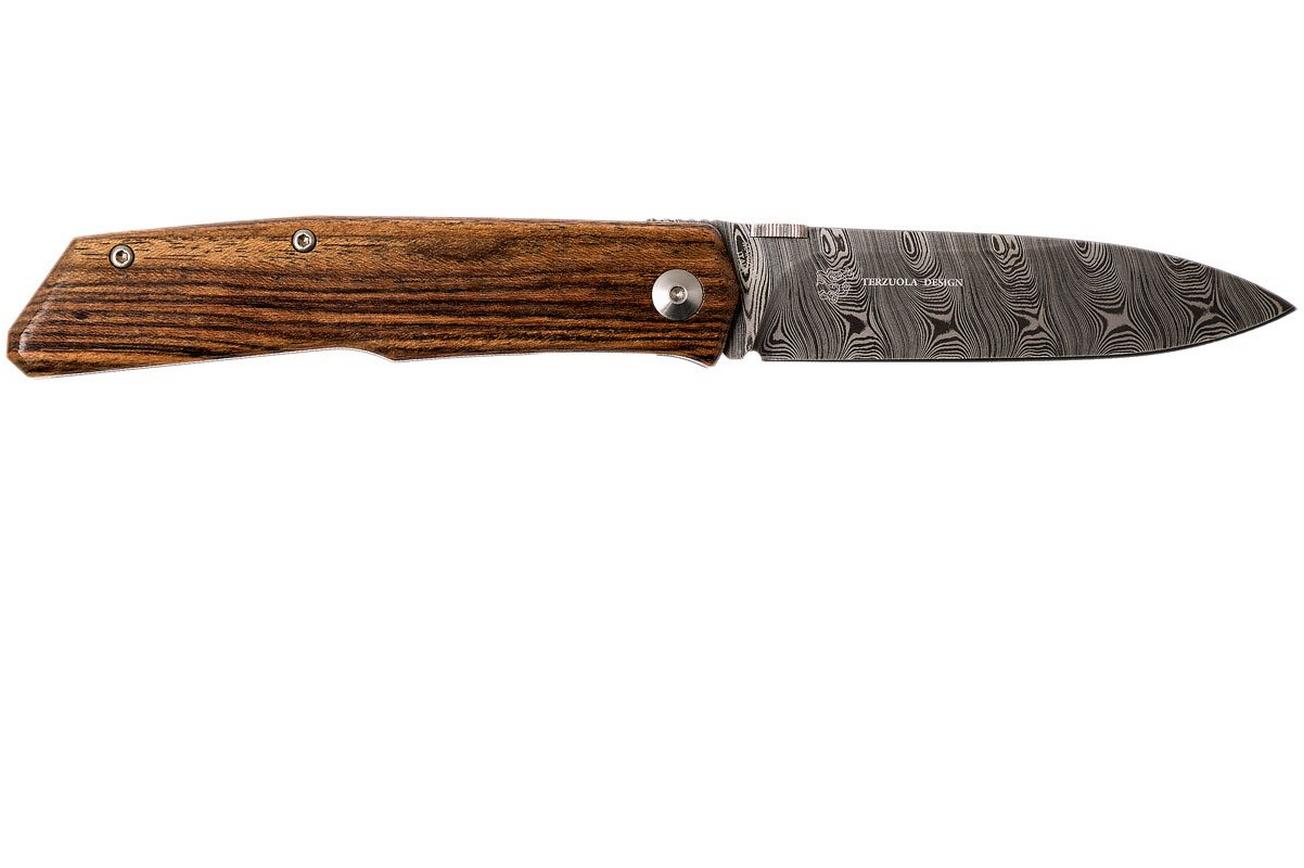 Fox Terzuola Folder FO FX-525DB Bocote Damascus zakmes, Bob Terzuola design