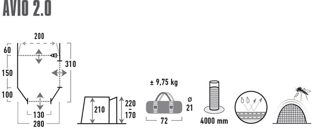 High Peak Buszelt »Avio 2.0«