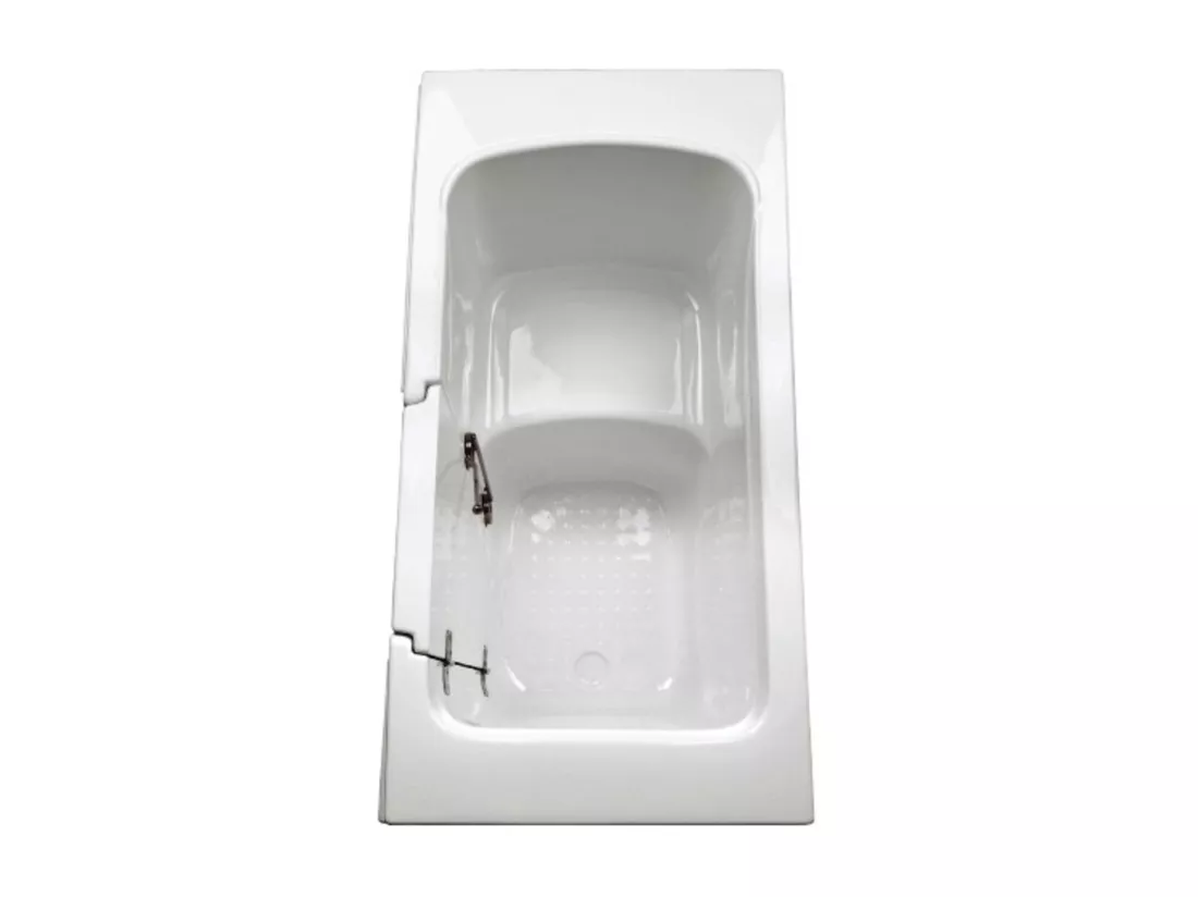 Baignoire à porte AZALAS 129.54*66.04 cm - Porte & Robinetterie: gauche