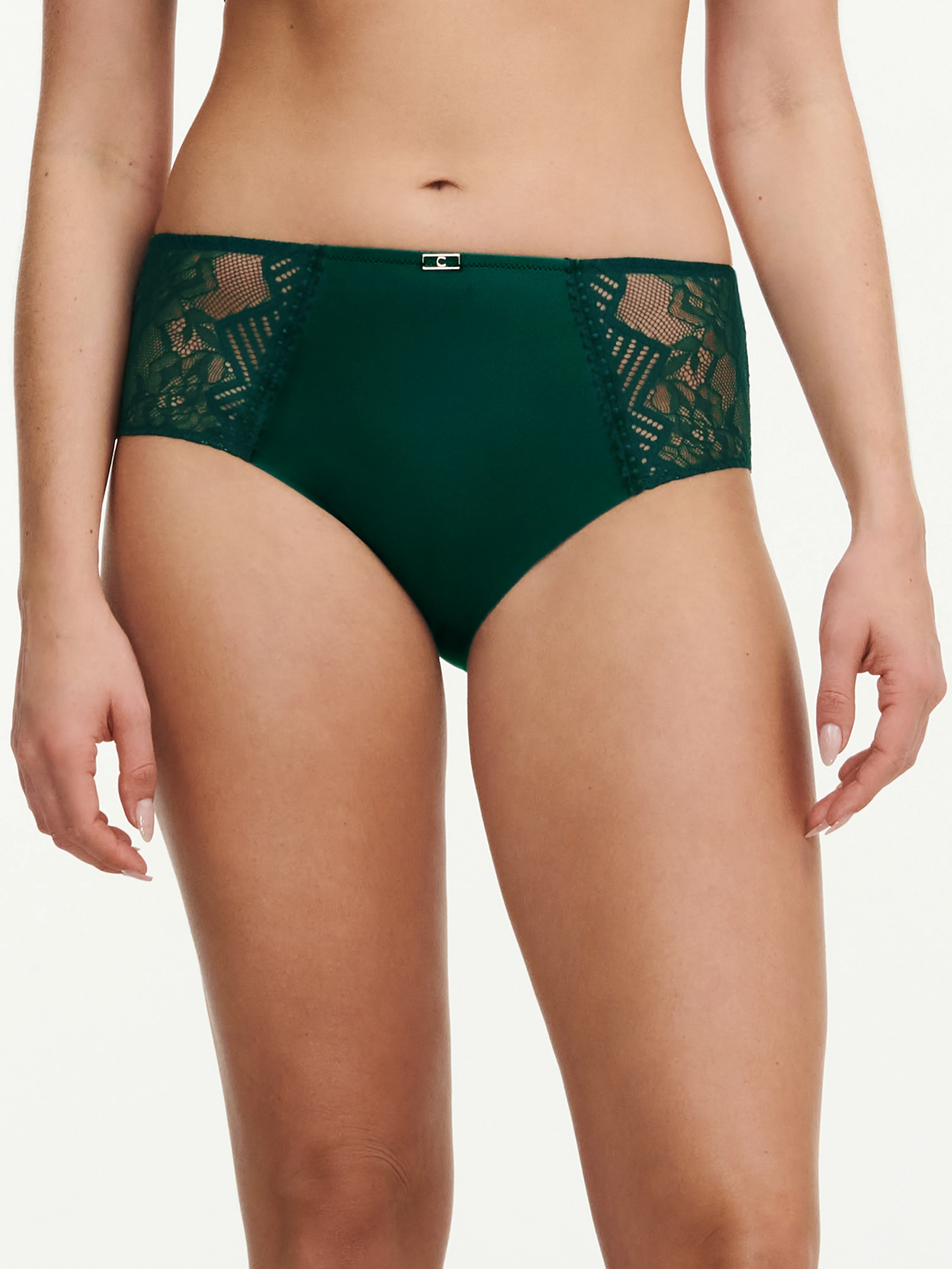 ORIGINS - Culotte taille haute en dentelle | Vert