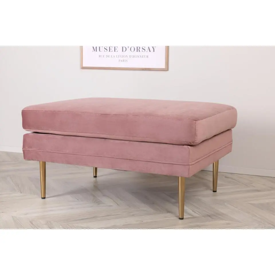 Svea - Tess hocker - velvet - roze
