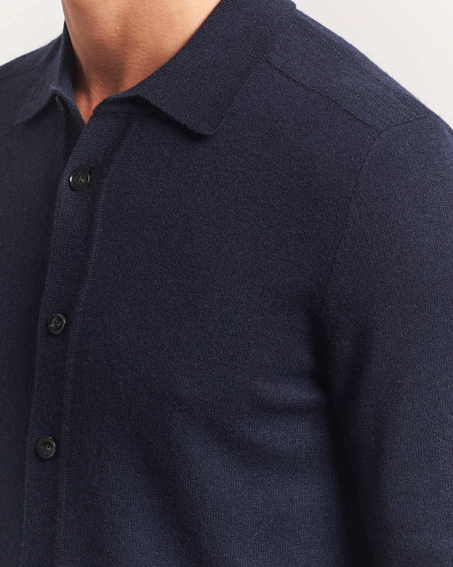 Brioni Cashmere Shirt Cardigan Navy