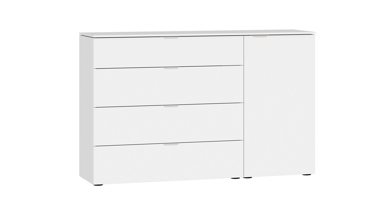 Commode Switchline 4 laden en 1 deur premium wit
