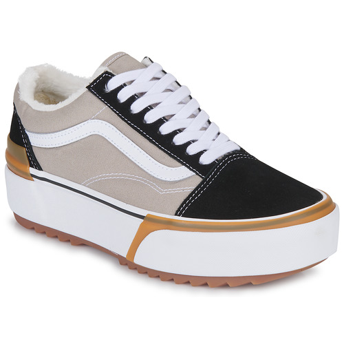 Vans - OLD SKOOL STACKED SHERPA - Noir / Blanc / Gris