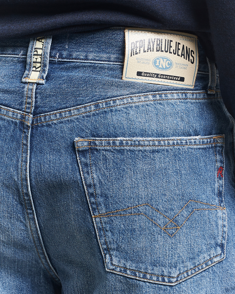 Replay 901 Original Denim Shorts Light Blue