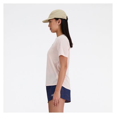 Maillot manches courtes New Balance Athletics Run Rose Femme