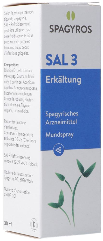 Spagyros SAL 3 Erkältung Mundspray Spray Fl 30 ml