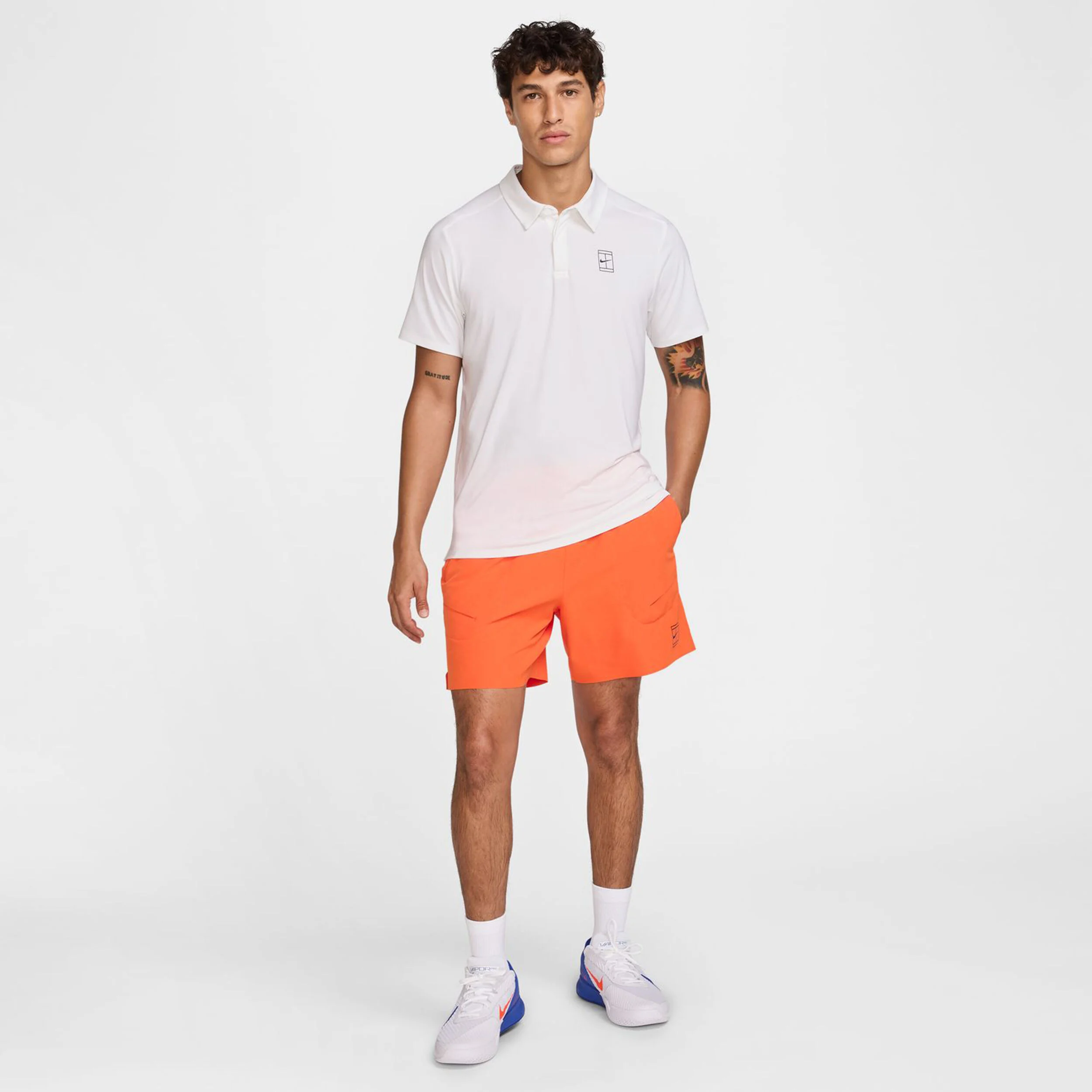 Nike Court Dri-Fit Advantage 6in Shorts Hommes - Orange , Noir