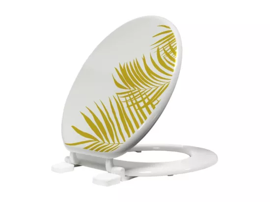 Abattant WC 37 x 47 cm Orbella Blanc - MDF Imprimé