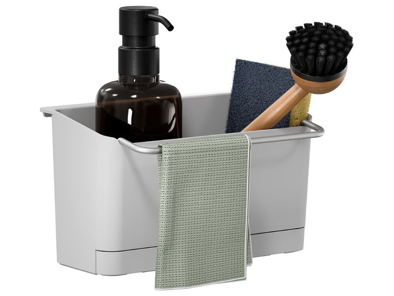 tesa Spülbecken Organizer Set Weiss Selbstklebender Spülen-Organizer