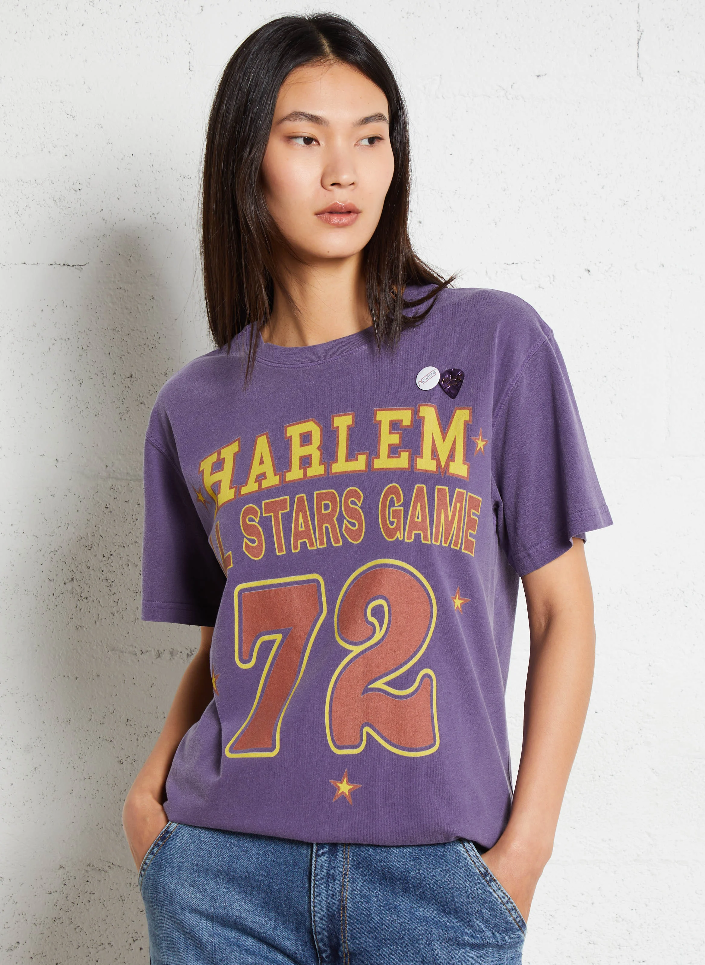 TRUCKER HARLEM - Tee-shirt en coton | Violet