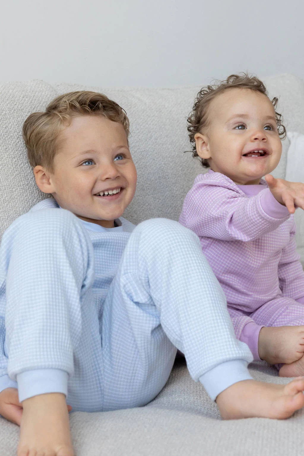 Feetje unisex wafel pyjama lichtblauw