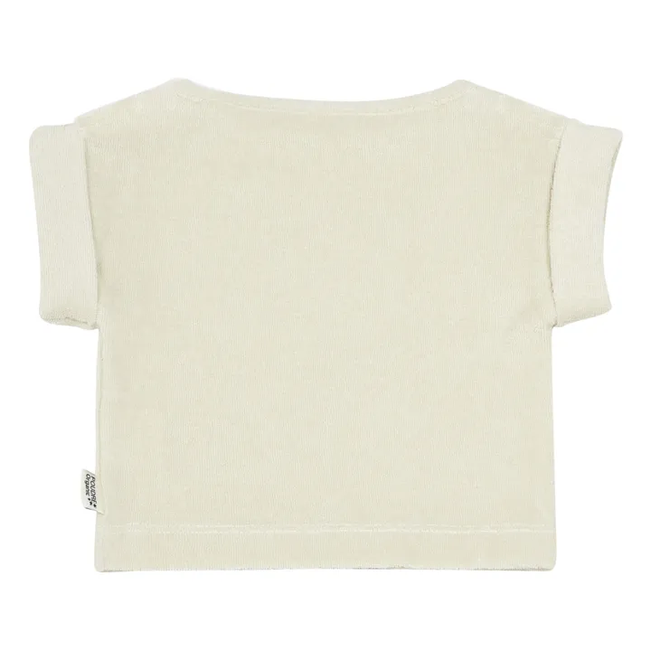Poudre Organic T-Shirt Eponge Coton Bio Laurier | Blanc cassé
