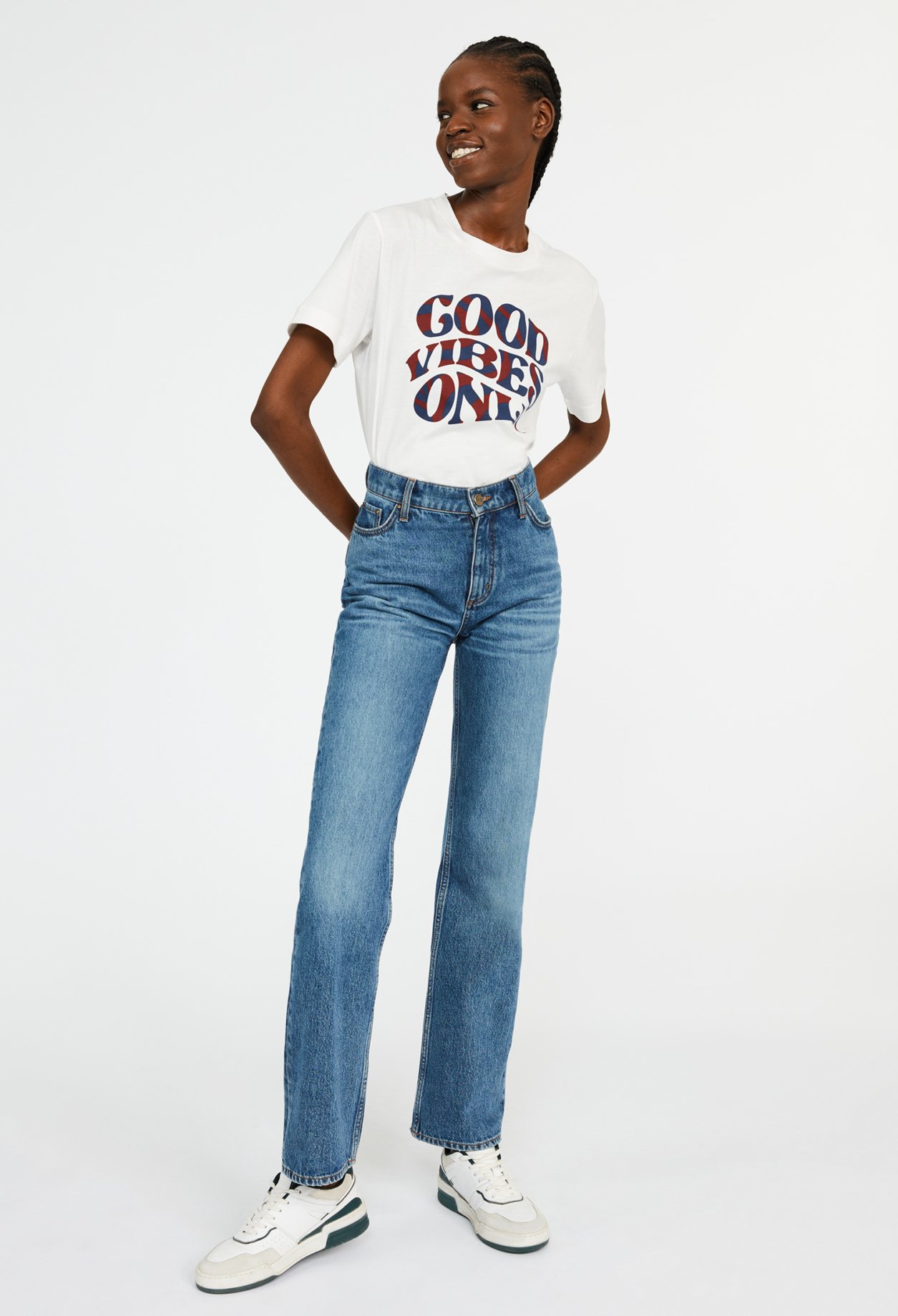 T-shirt blanc serigraphie coton
