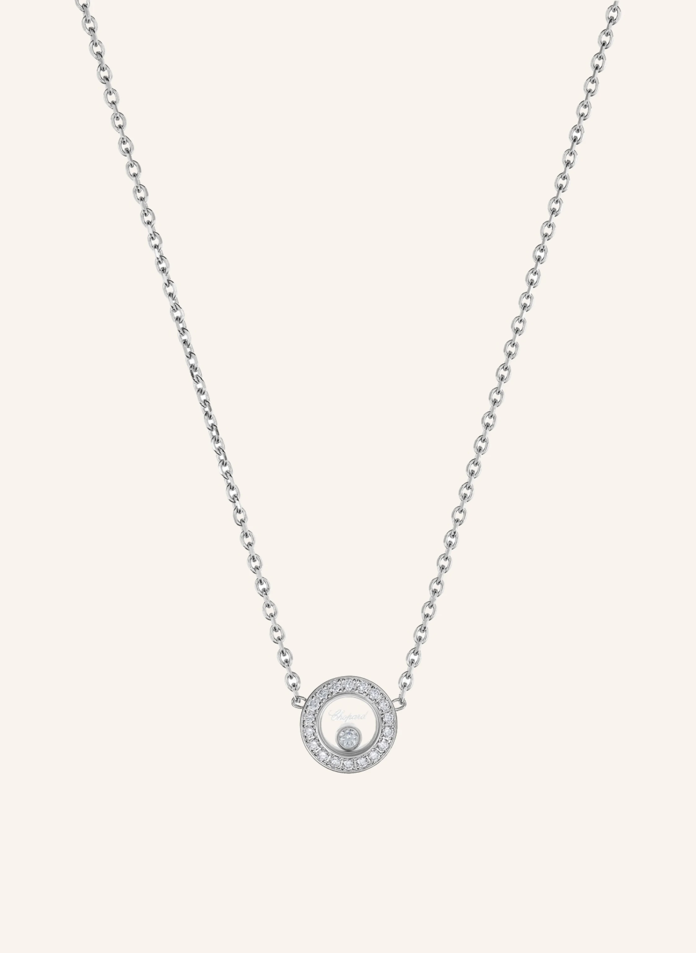 Chopard Halskette HAPPY DIAMONDS ICONS Halskette aus 18 Karat Weißgold und Diamanten