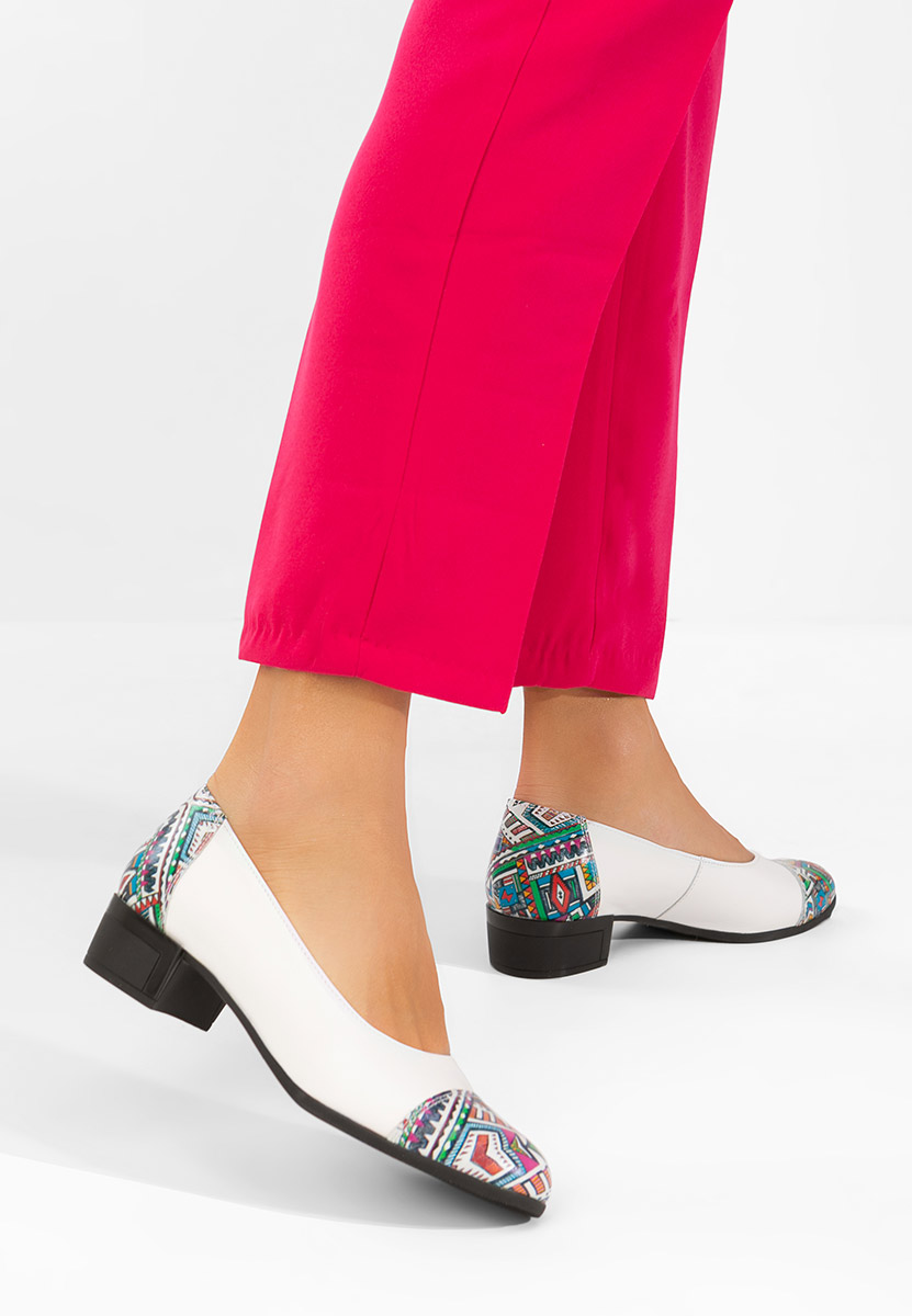 Chaussures femme en cuir blancs Selinna