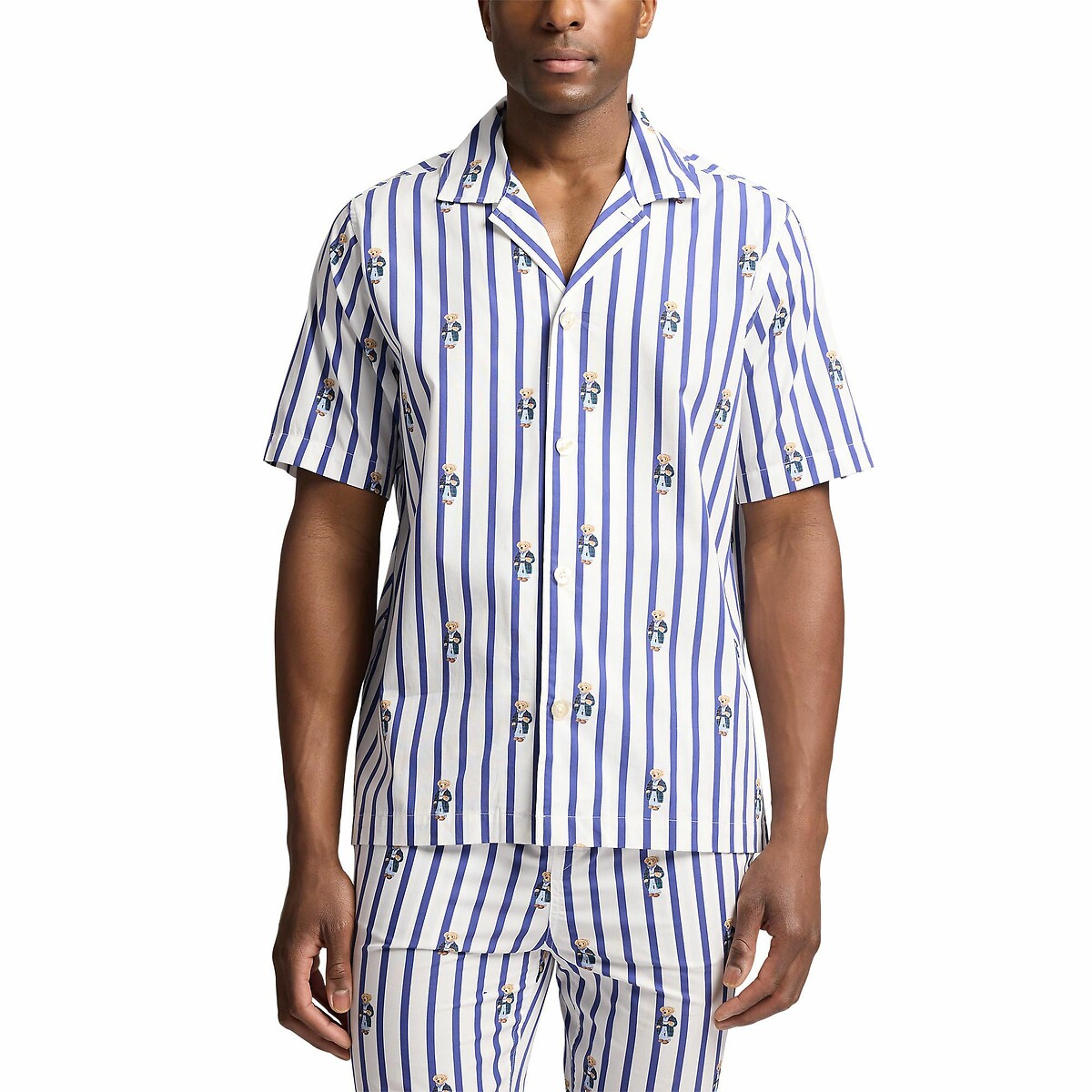 POLO RALPH LAUREN<br>Pijama listrado de algodão
