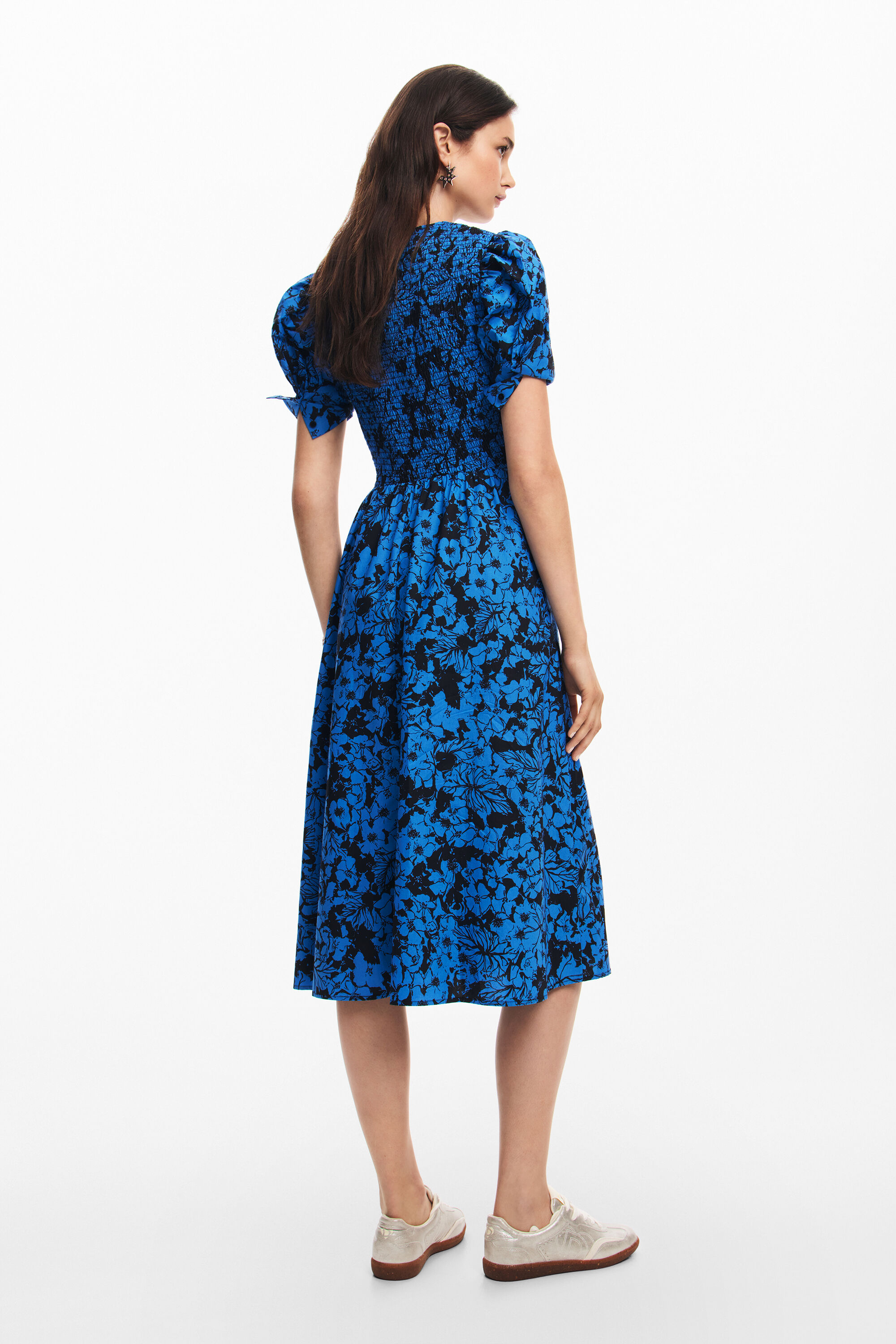 Vestido midi flores