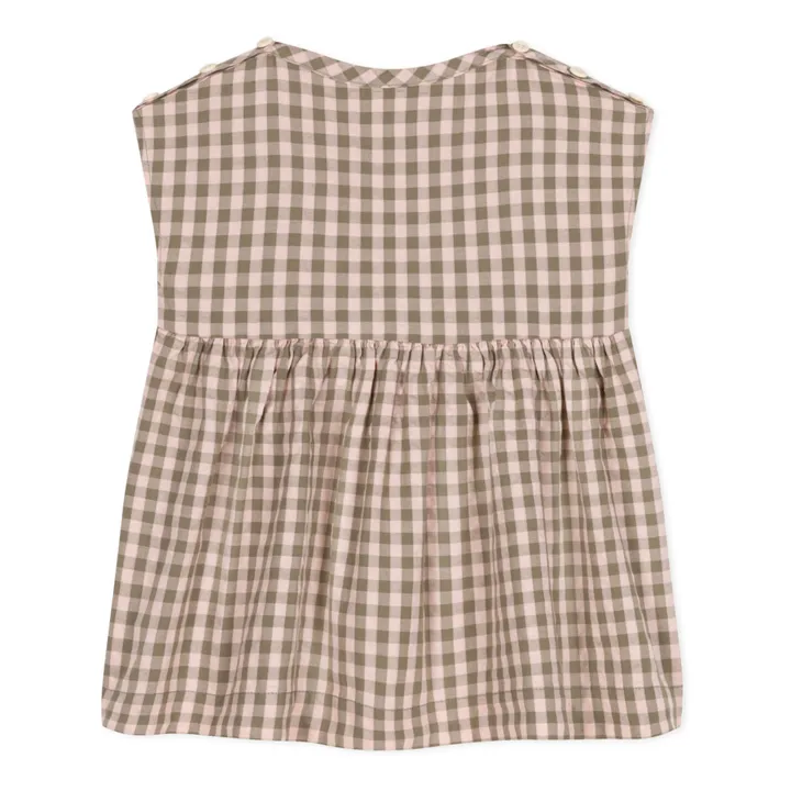 Petit Bateau Robe Macaro Vichy Seersucker | Rose poudré